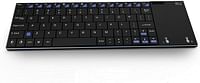 Rii K12+ Mini Wireless Keyboard with Touchpad Mouse, Stainless Steel Portable Wireless Keyboard