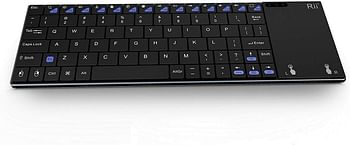 Rii K12+ Mini Wireless Keyboard with Touchpad Mouse, Stainless Steel Portable Wireless Keyboard