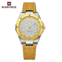 NAVIFORCE NF5026 Quartz Leather Bracelet Luxury Women Simple Lady Watch Waterproof Women Wathches Female Watch Reloj Mujer G/W/Y