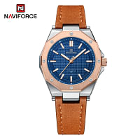 NAVIFORCE NF5026 Quartz Leather Bracelet Luxury Women Simple Lady Watch Waterproof Women Wathches Female Watch Reloj Mujer RG/BE/O