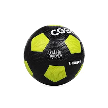 Cosco 14051 Thunder Rubber Football Size 5 Diameter -22 cm - Yellow and Black