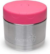 LunchBots 12oz Thermos Stainless Steel Wide Mouth - Insulated Thermos With Vented Lid - Keeps Food Hot or Cold for Hours - Leak-Proof Portable Thermal Food Jar is Ideal for Soup - 12 ounce - Pink