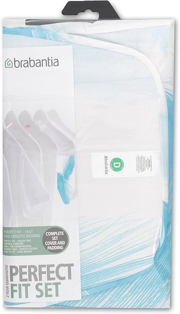 Brabantia 264801 Bright Assorted Colours Ironing Board Cover with 4 mm Foam, L 135 x W 45 cm, Size D