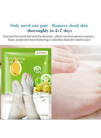 Foot Peeling and Exfoliating Mask, Dead Skin Removing Sock - Olive