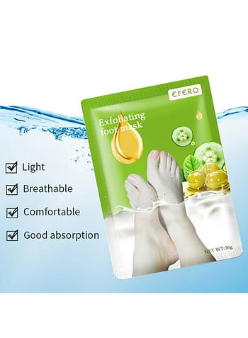 Foot Peeling and Exfoliating Mask, Dead Skin Removing Sock - Olive