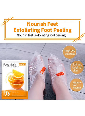 Foot Peeling and Exfoliating Mask, Dead Skin Removing Sock - Rose