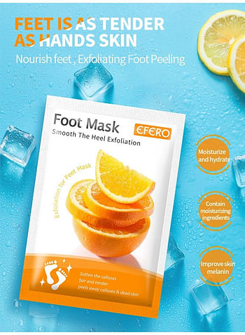 Foot Peeling and Exfoliating Mask, Dead Skin Removing Sock - Olive