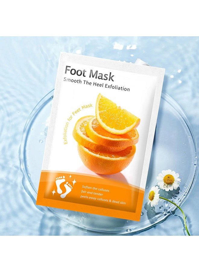 Foot Peeling and Exfoliating Mask, Dead Skin Removing Sock - Orange