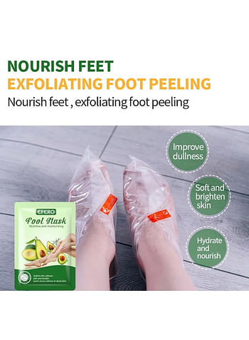 Foot Peeling and Exfoliating Mask, Dead Skin Removing Sock - Avocado