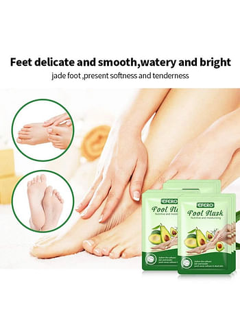 Foot Peeling and Exfoliating Mask, Dead Skin Removing Sock - Olive