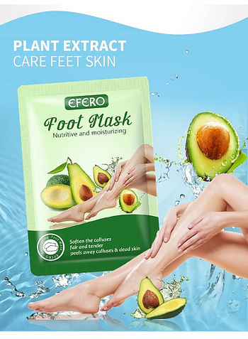 Foot Peeling and Exfoliating Mask, Dead Skin Removing Sock - Olive