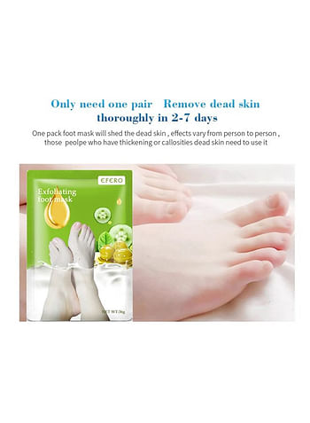 6 Pieces Foot Peeling and Exfoliating Mask, Dead Skin Removing Sock - Lavender, Aloe Vera