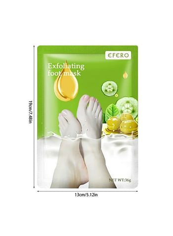 3 Pieces Foot Peeling and Exfoliating Mask, Dead Skin Removing Sock - Olive, Lavender, Rose