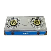 Impex Stainless Steel Gas Stove with Auto Ignition Spill Tray Blue Flame