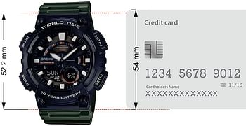 Casio Casual Watch Analog-Digital 46.6 mm - Green, Black