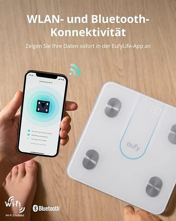 eufy Smart Scale P2, Digital Bathroom Scale with Wi-Fi, Bluetooth, 15 Measurements Including Weight, Body Fat, BMI, Muscle & Bone Mass, 3D Virtual Body Mod - White