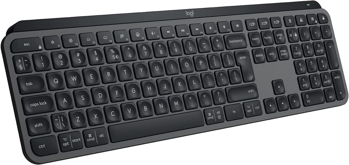 Logitech MX Keys S Wireless Keyboard, Low Profile, Fluid Precise Quiet Typing, Programmable Keys, Backlighting, Bluetooth, USB C Rechargeable, for Windows PC, Linux, Chrome, Mac - Graphite, INT Layout