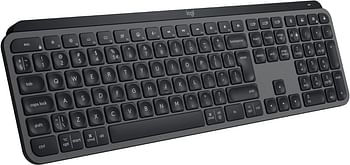 Logitech MX Keys Plus Advanced Wireless Illuminated Keyboard with Detachable Palm Rest, Tactile Responsive Typing, Backlighting, Bluetooth, USB-C, Apple macOS, Microsoft Windows, Linux