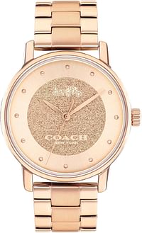 Coach Grand Women's Watch Analog - Gold | Pink