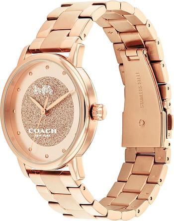 Coach Grand Women's Watch Analog - Gold | Pink