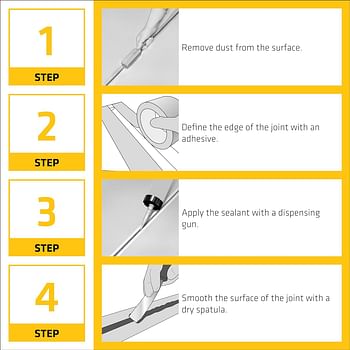 SIKA 443478 Multipurpose Elastic Joint Sealant For Concrete And Precast Joints Sikaflex Construction+ Moisture-Curing White 600ml Sausage Tube Polyurethane Sealant - White