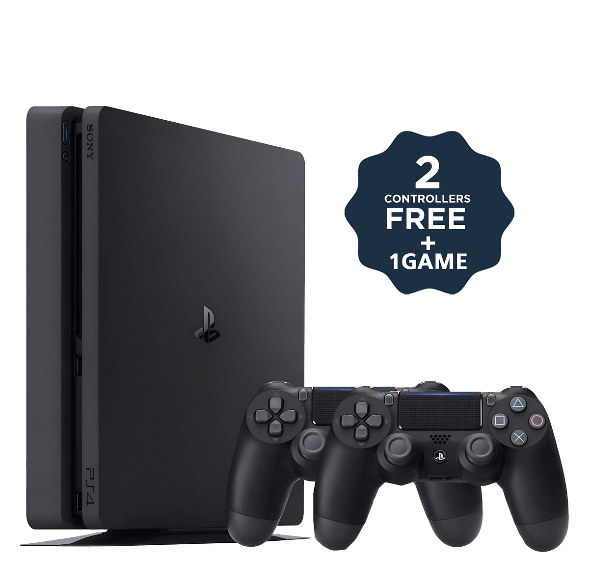 Sony PlayStation 4 Slim 500GB + 2 controllers FREE and 1 game