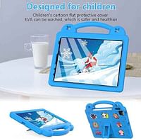 KM Shockproof Case Compatible with iPad 9th 10.2 Inch 2021 I pad pro 10.5 inches 2017 Ipad Air 3 10.5inches 2019 Kids Cover with Pencil Holder/Handle/Stand - Sky Blue