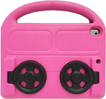 KM Car wheel iPad Mini Case for Kids, Design Silicone Handle Stand Lightweight Shockproof case Compatible for Apple iPad Mini 1 2 3 4 & 5 Purple