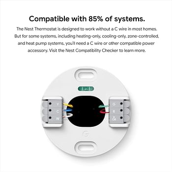 Nest Thermostat 4th Gen Programmable Smart Wi-Fi Thermostat - Snow