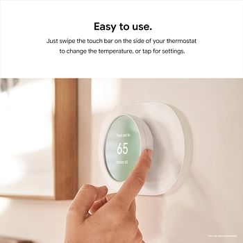 Nest Thermostat 4th Gen Programmable Smart Wi-Fi Thermostat - Snow