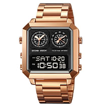 Skmei 2204 Men Digital Watch - Rose Gold, Black