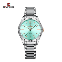 NAVIFORCE NF5029 Women Original Waterproof Luxury Fashion Quartz Ladies Watches Dress Personality Wristwatches Relogio Feminino - Silver\Blue