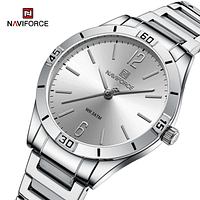 NAVIFORCE NF5029 Women Original Waterproof Luxury Fashion Quartz Ladies Watches Dress Personality Wristwatches Relogio Feminino - Silver\White