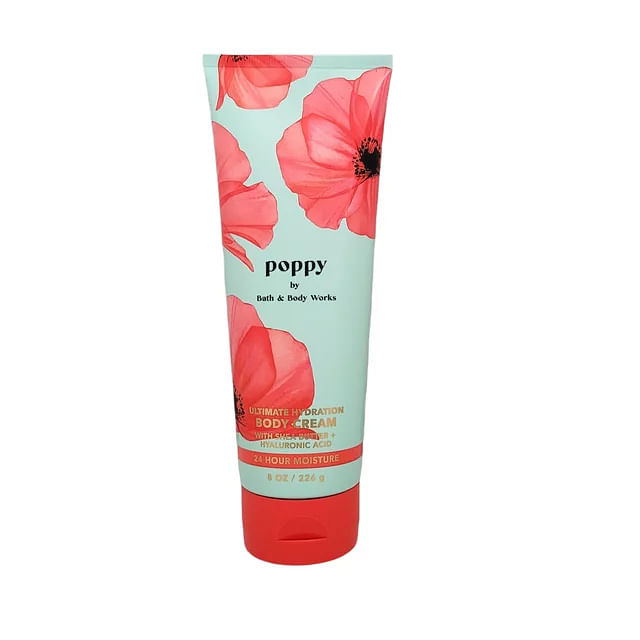 Bath and Body works POPPY Ultimate Hydration Body CREAM lotion 8 Fl oz