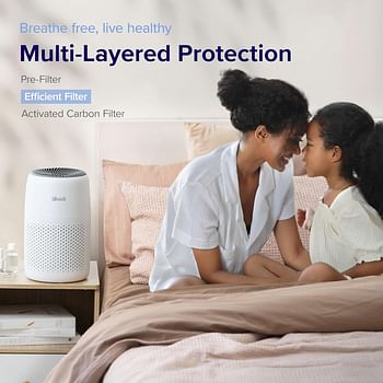 LEVOIT Air Purifiers for Bedroom Home, 3-in-1 Filter Cleaner with Fragrance Sponge for Better Sleep, Filters Smoke, Allergies, Pet Dander, Odor, Dust, Office, Desktop, Portable, Core Mini, White