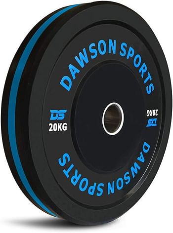 DAWSON SPORTS Unisex Adult 12108 Rubber Bumper Plates 20Kg - Black