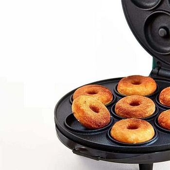 ECVV Mini Donut Maker Machine for Kid-Friendly with Non-stick Surface Makes 7 Doughnuts