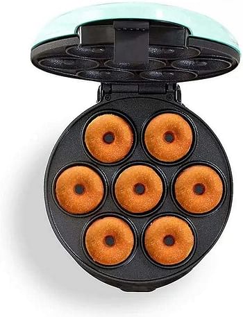 ECVV Mini Donut Maker Machine for Kid-Friendly with Non-stick Surface Makes 7 Doughnuts