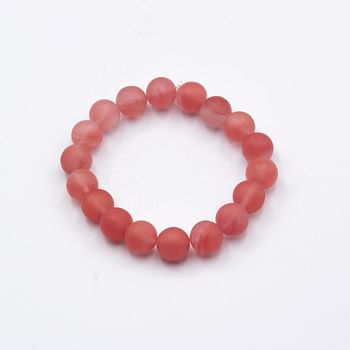 Alpine Crystals Bold Beauty 10mm Red Carnelian Bracelet