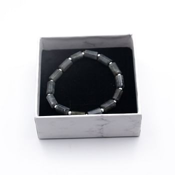 Alpine Crystals Black Lava Crystals Bracelet: Earthy Elegance and Strength 10 mm