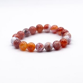 Alpine Crystals Bold Beauty 10mm Red Carnelian Bracelet