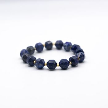 Alpine Crystals Diamond-Cut Lapis Lazuli 10mm Crystals Bracelet: Elegance and Wisdom