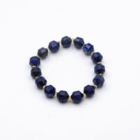 Alpine Crystals Diamond-Cut Lapis Lazuli 10mm Crystals Bracelet: Elegance and Wisdom