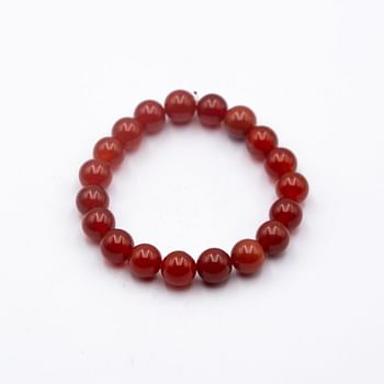 Alpine Crystals Bold Beauty 10mm Red Carnelian Bracelet