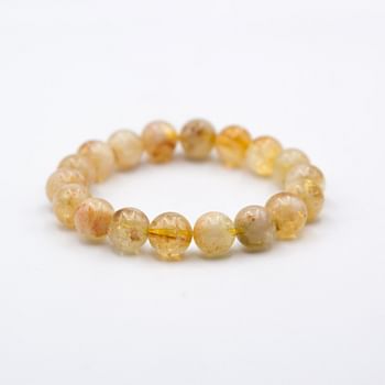 Alpine Crystals Authentic Himalayan Natural Citrine Bracelet 10mm Beads