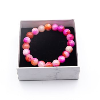 Alpine Crystals Matte Cherry Quartz 10mm Crystals Bracelet Subtle Elegance