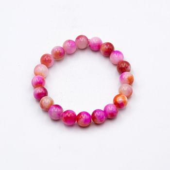 Alpine Crystals Matte Cherry Quartz 10mm Crystals Bracelet Subtle Elegance