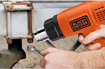 Black & Decker 1750W Corded 2 Mode Heat Gun for Stripping Paint Varnishes and Adhesives KX1650-B5 - Orange, Black