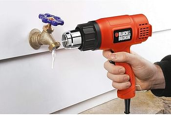 Black & Decker 1750W Corded 2 Mode Heat Gun for Stripping Paint Varnishes and Adhesives KX1650-B5 - Orange, Black