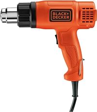 Black & Decker 1750W Corded 2 Mode Heat Gun for Stripping Paint Varnishes and Adhesives KX1650-B5 - Orange, Black